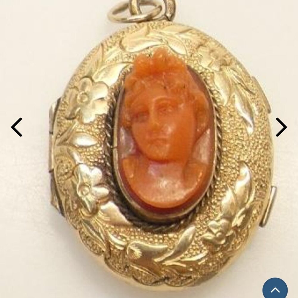HELP FIND GRANDMOTHER'S Coral Cameo Locket VICTORIAN DONT BUY! READ DESC!
